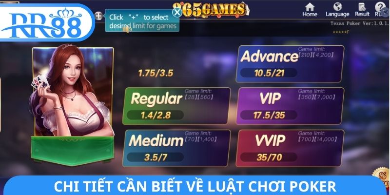 Chi tiết cần biết về luật chơi Poker