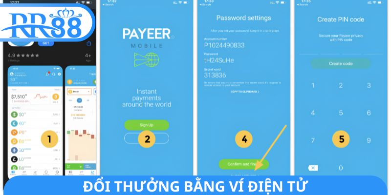 Đổi thưởng bằng ví điện tử