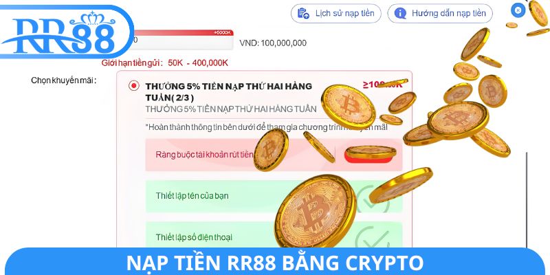 Nạp tiền RR88 bằng Crypto