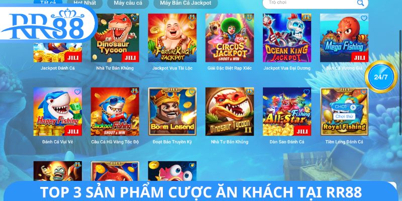 Top 3 sản phẩm cược ăn khách tại RR88